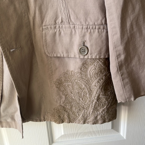 Marc Ecko Linen Blend Jacket with Embroidery - Picture 5 of 5